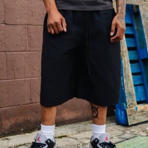 Oversized Nylon Shorts
