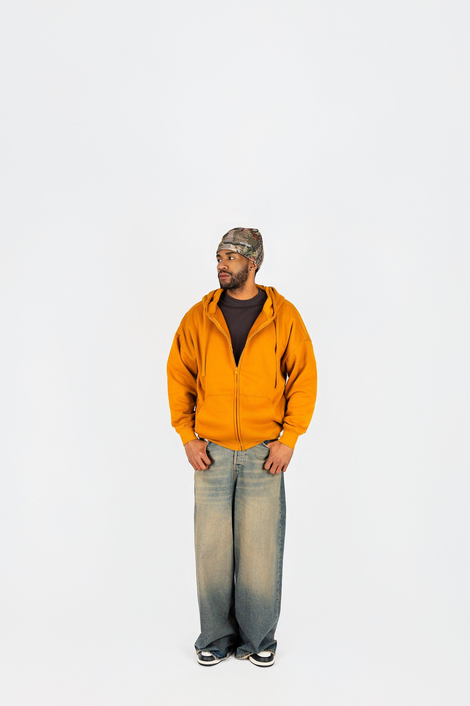 Oversize Drop Shoulder Zip Up Hoodie - Image 17