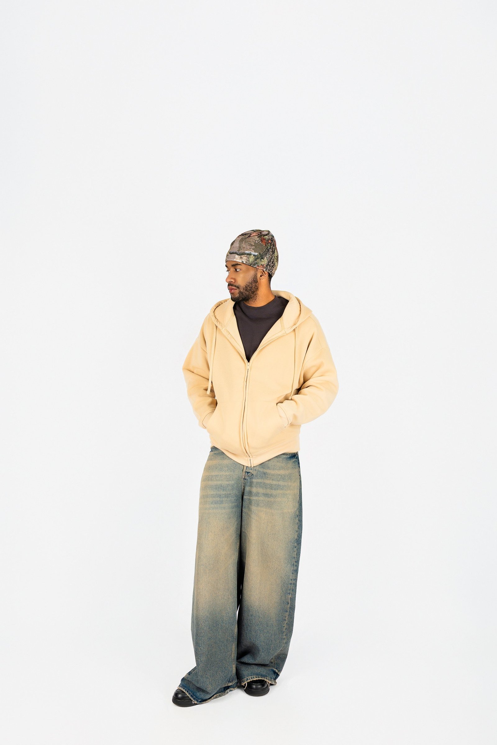 Oversize Drop Shoulder Zip Up Hoodie - Image 15