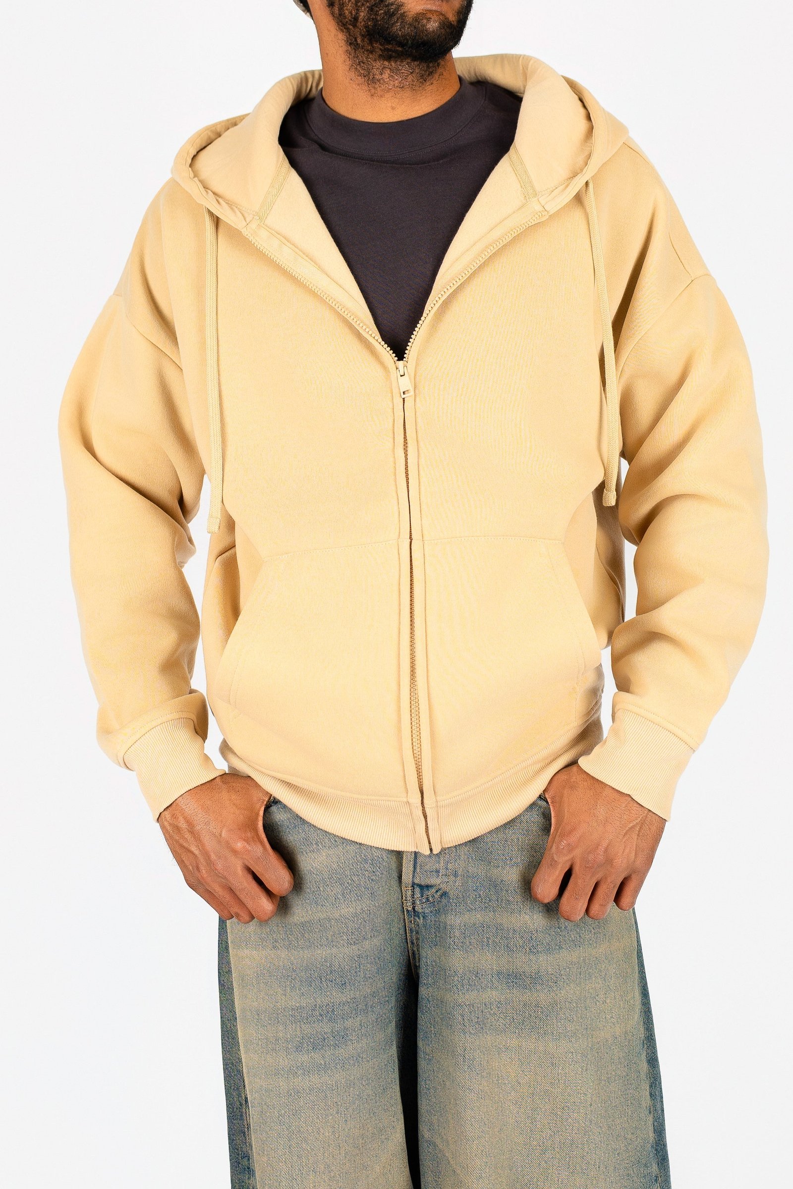 Oversize Drop Shoulder Zip Up Hoodie - Image 14