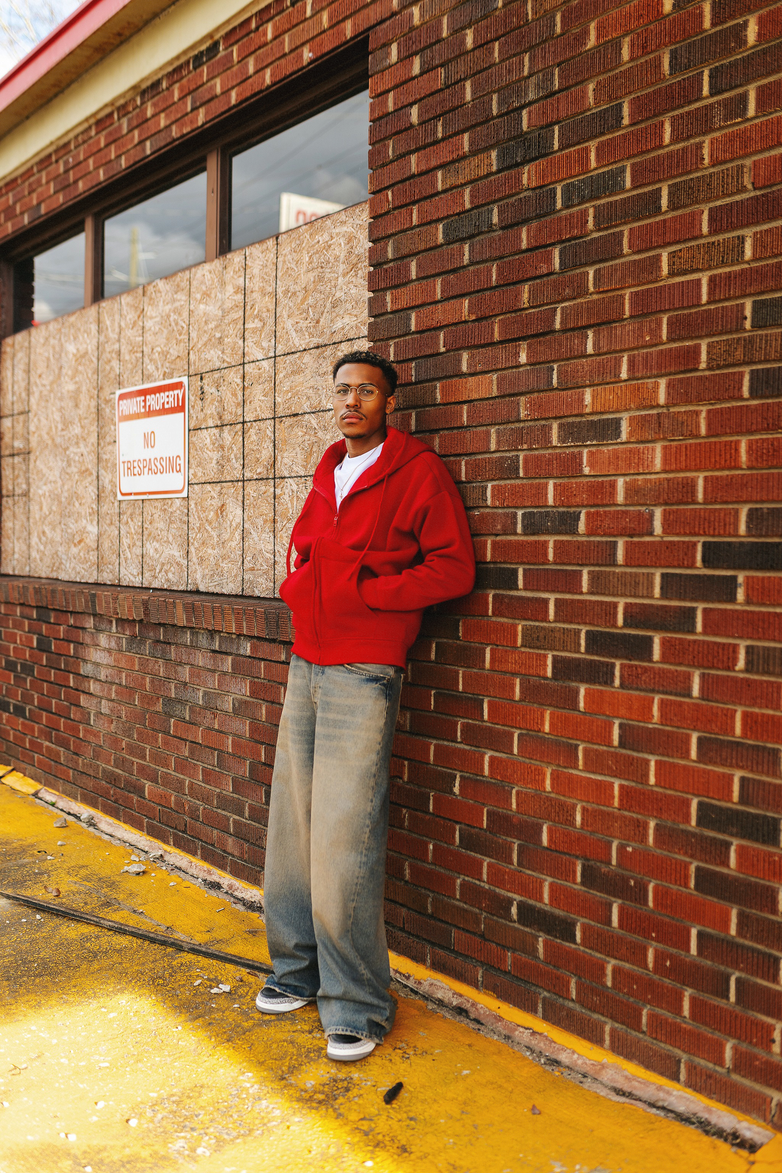 Oversize Drop Shoulder Zip Up Hoodie